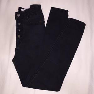 High Wasted Multi-Button Black Zara Jeans